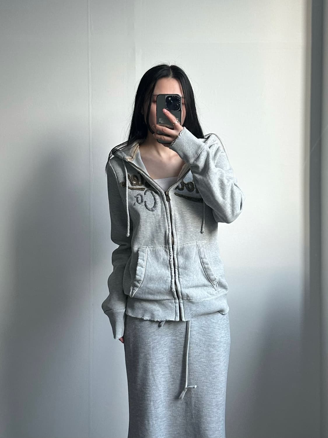 홀리스터 y2k 와투케 그레이 후드집업 상품이미지1