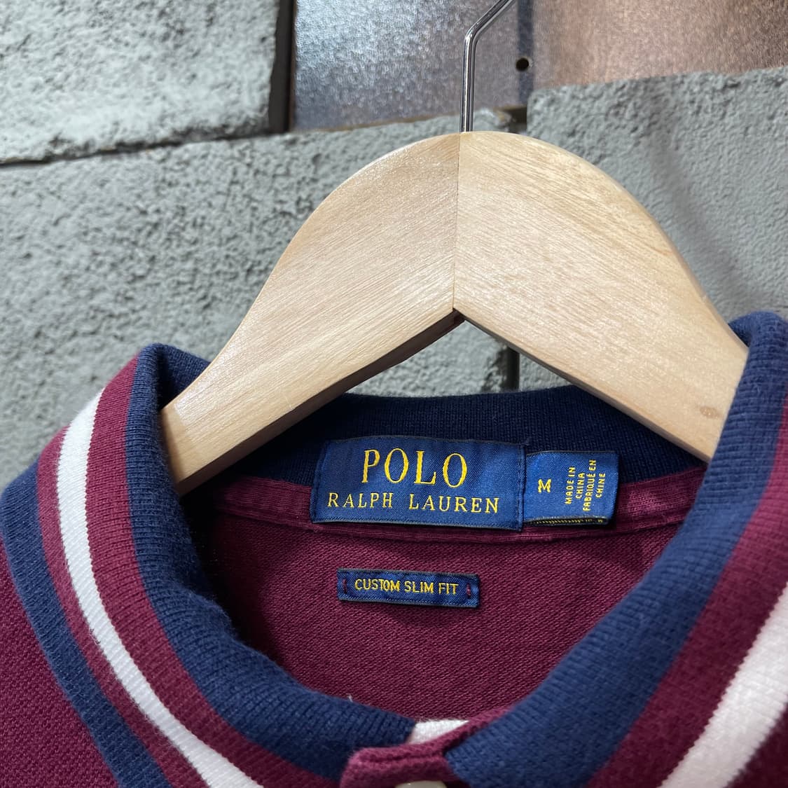 폴로 랄프로렌 버건디 빅포니 카라 티셔츠 상품이미지5