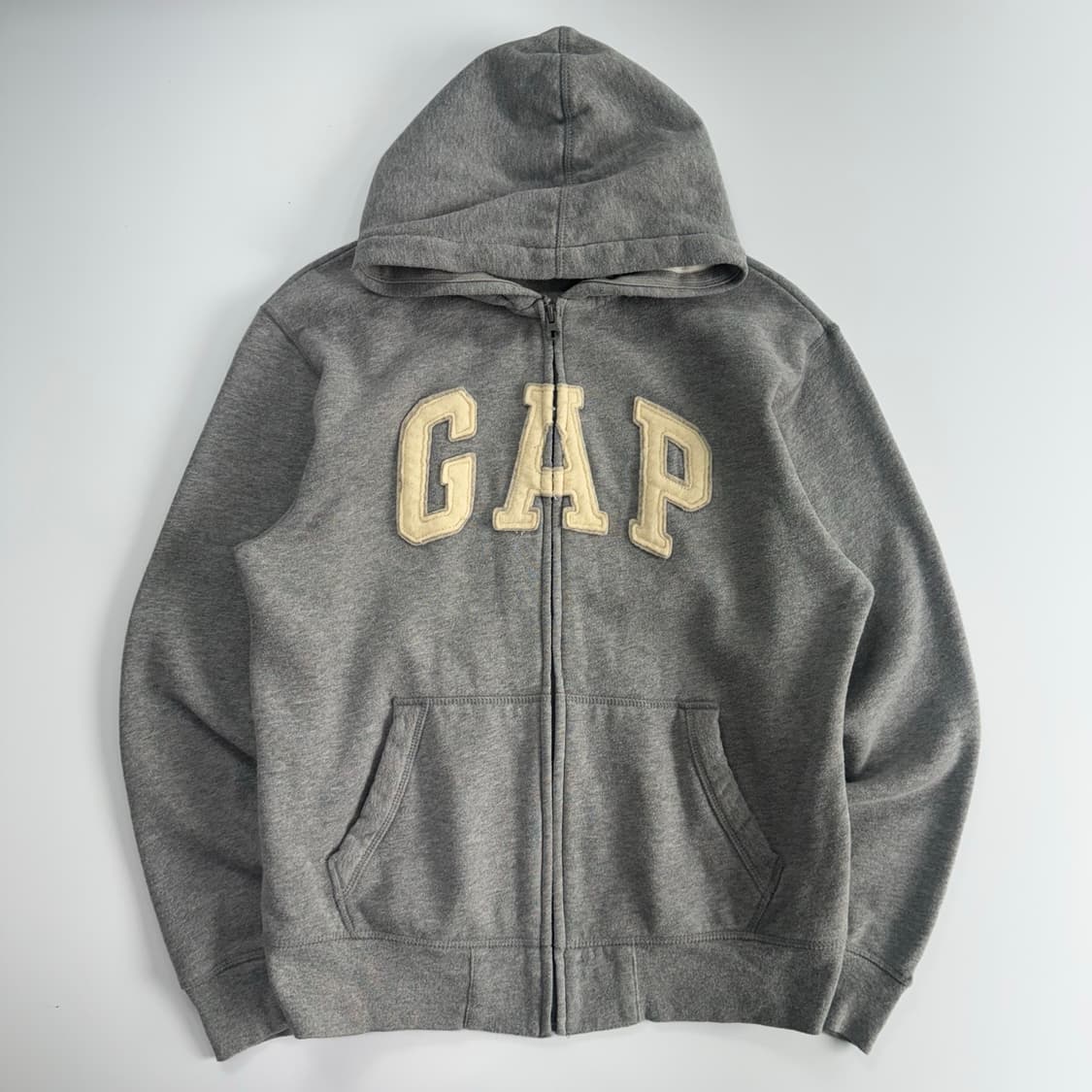 Gap 갭 아이보리 로고 그레이 후드집업  상품이미지3