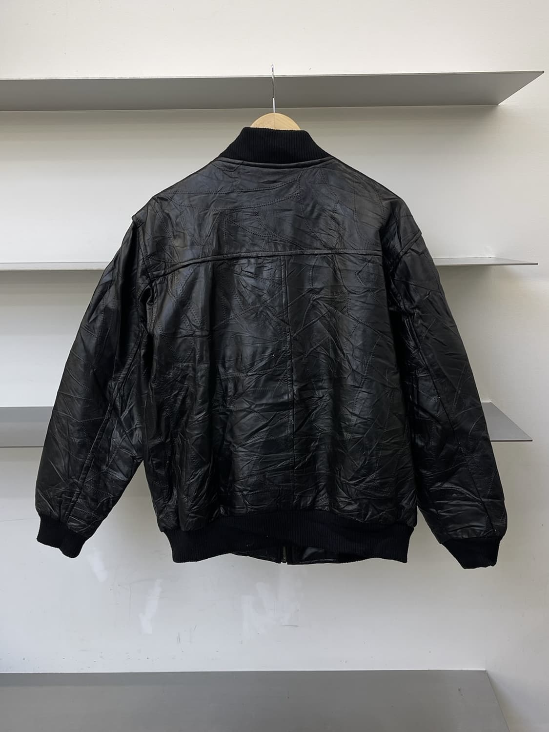 빈티지 90s 패치워크 램 레더 자켓 상품이미지3