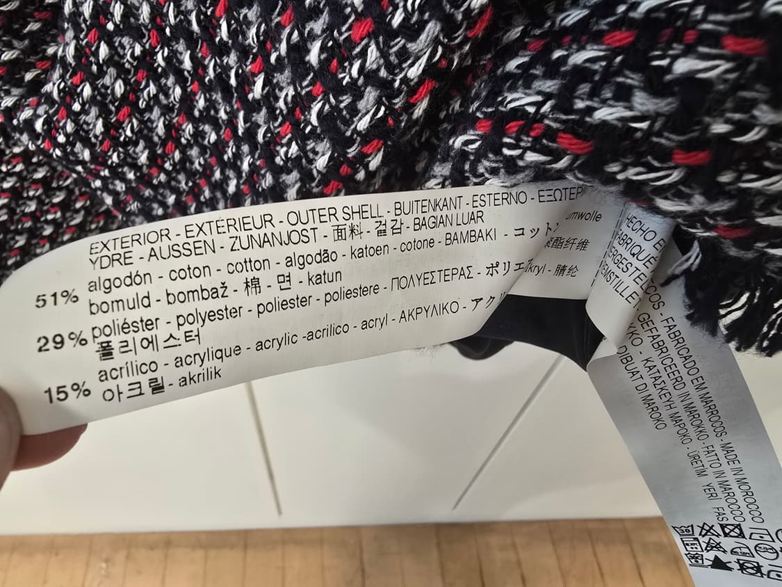 자라 트위드 반팔 원피스 M 상품이미지5