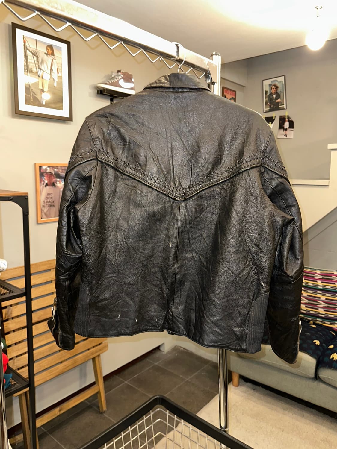 90’s American cow-leather western jacket 상품이미지10