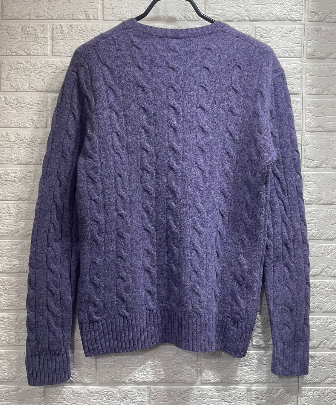 정품 폴로랄프로렌 케이블니트 XS 울100꽈배기니트:) 상품이미지6