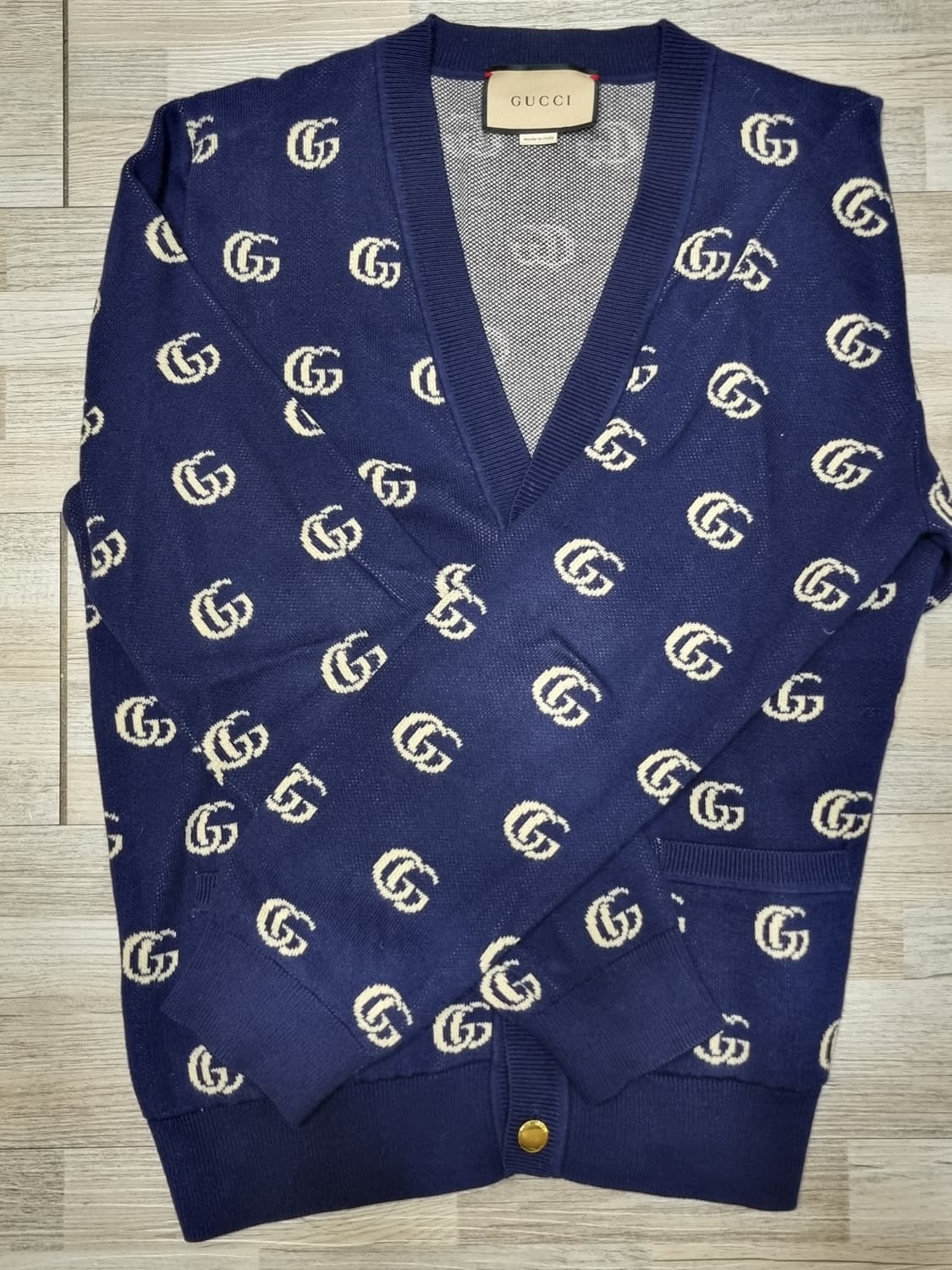 [L] 구찌 GG 자카드 금장 전재준가디건 상품이미지2