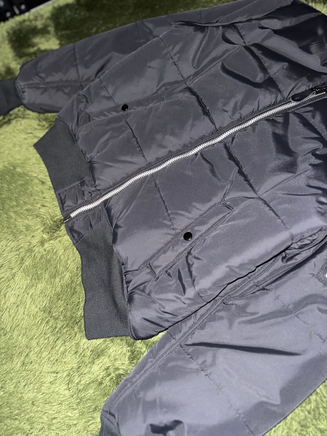 [L] 알파인더스트리 퀼티드 MA-1 푸퍼 자켓 블랙 상품이미지6