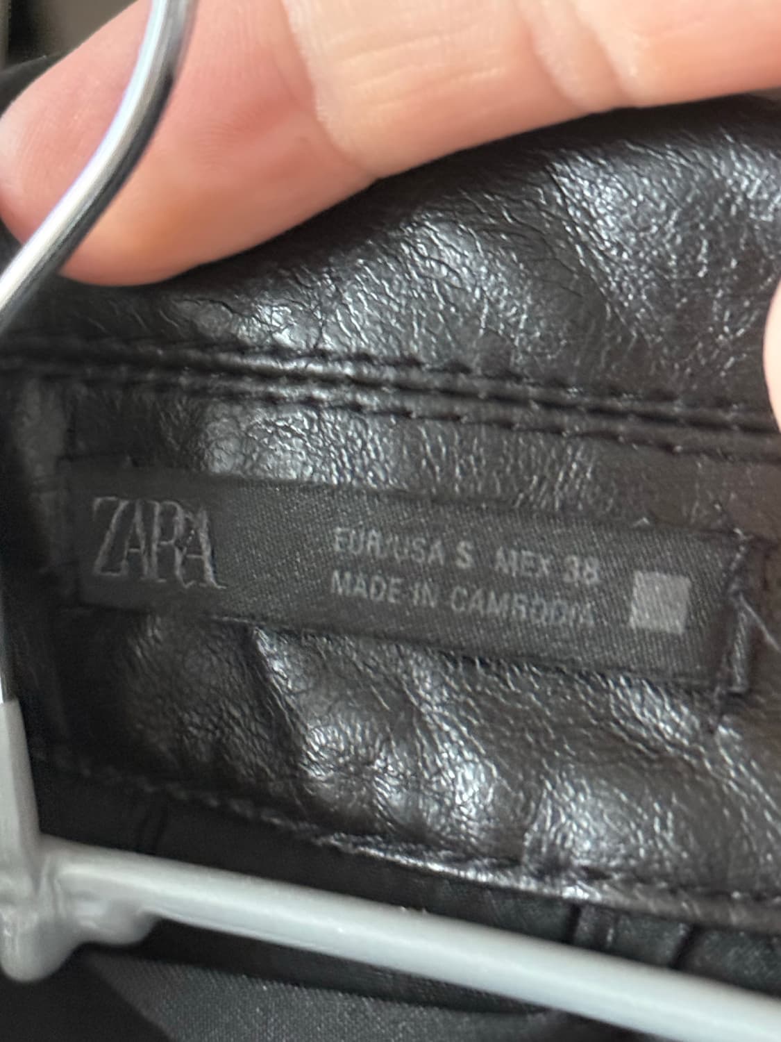 ZARA 자라 워싱 가죽자켓 (S) 상품이미지3