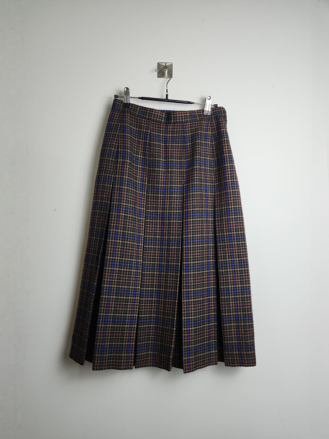 플리츠 체크 울 스커트 상품이미지7