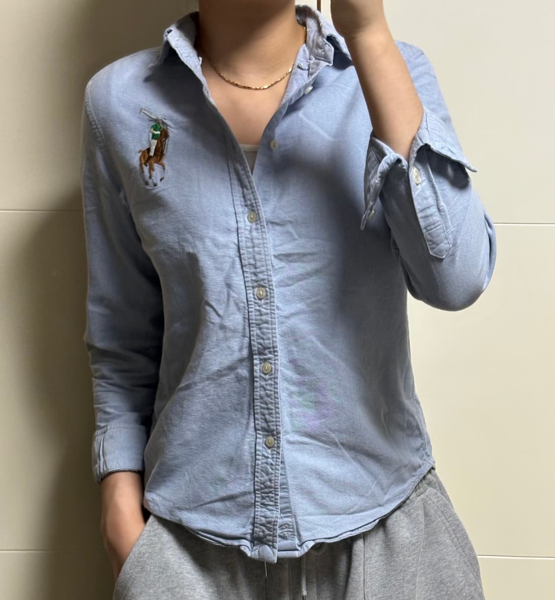 폴로 랄프로렌 빅포니 와이셔츠 소라 상품이미지1