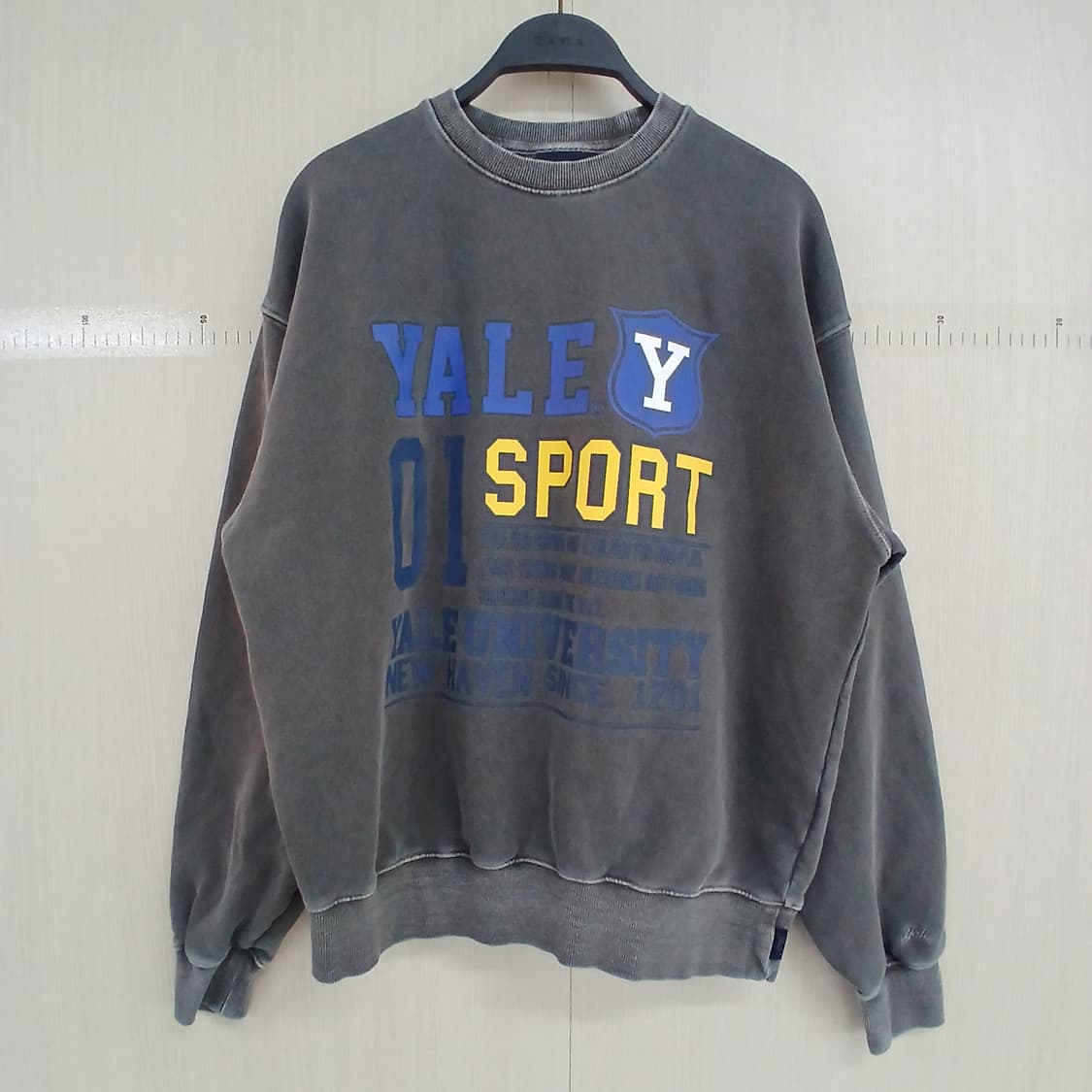 예일 YALE 스포츠 맨투맨 티셔츠 그레이 상품이미지1