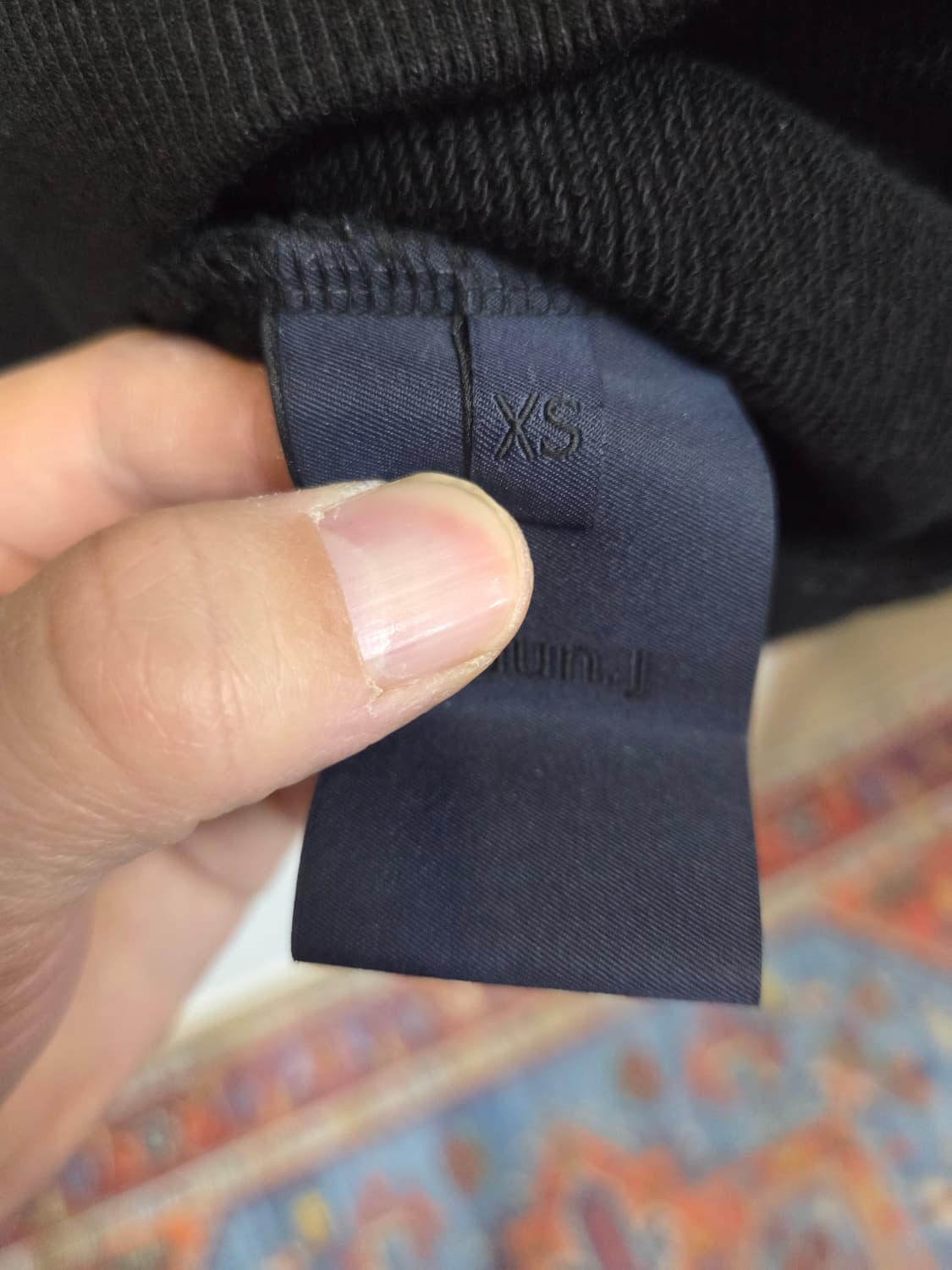 준지 20ss 시멘트리 자수로고 오버핏 맨투맨 xs 상품이미지4