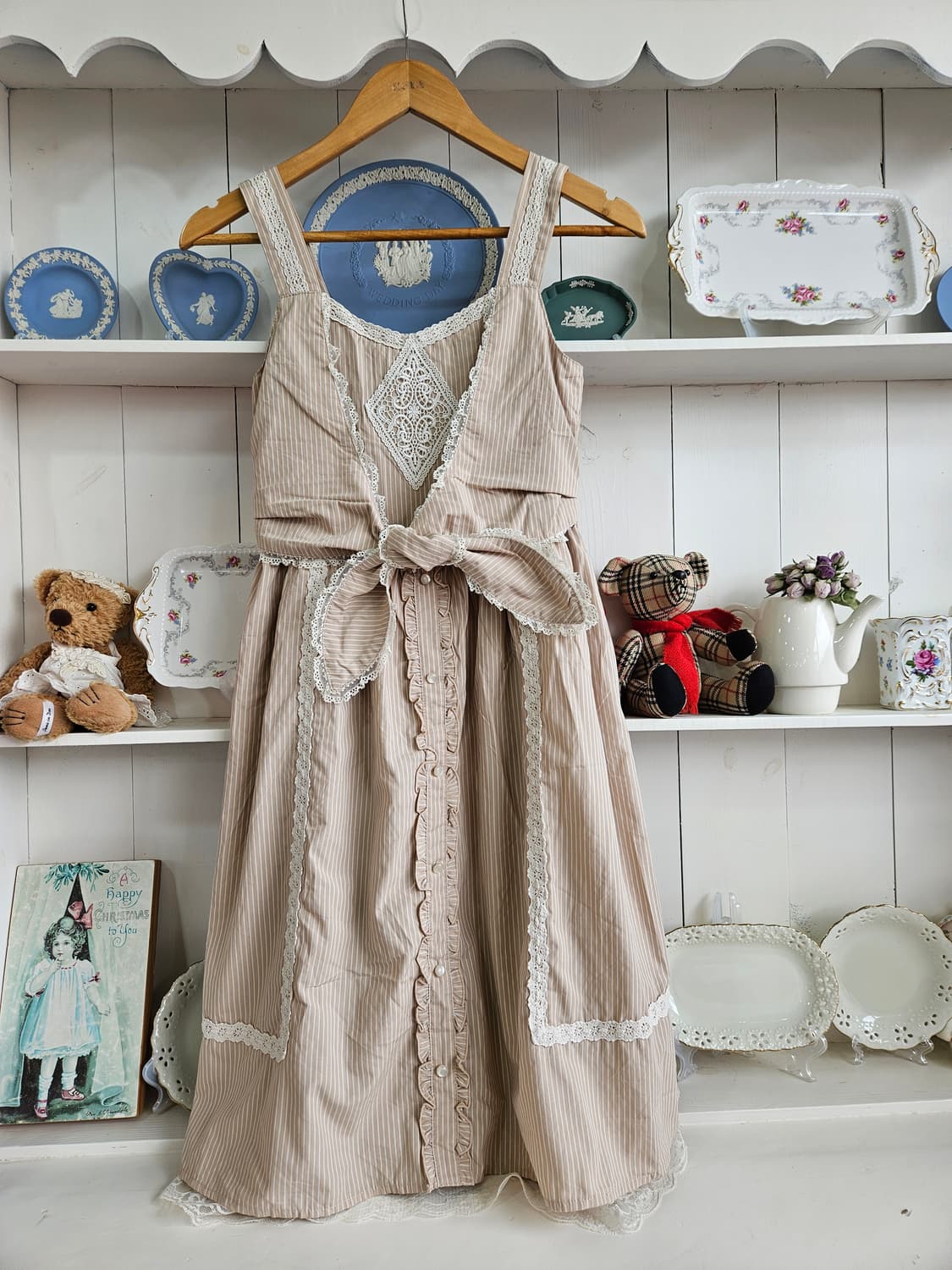 엑시즈팜(axes femme) 스트라이프 레이스 원피스 상품이미지1