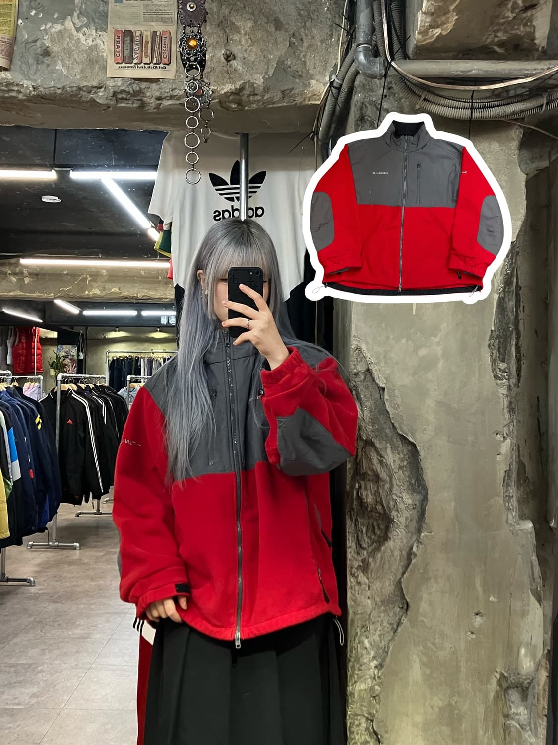 콜롬비아 플리스 레드 XL #csz2519 상품이미지1