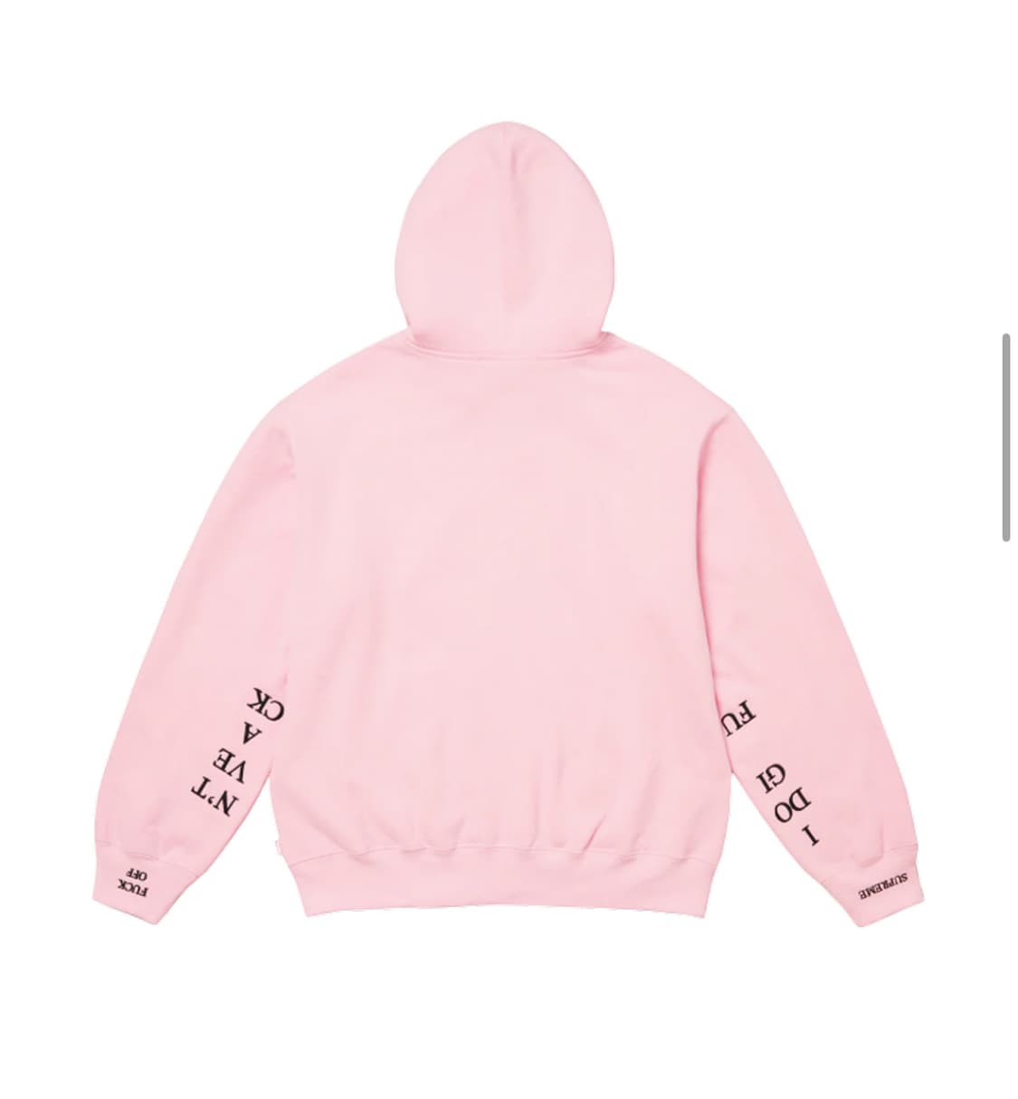 슈프림 IDGAF 후드집업 핑크 M사이즈 상품이미지2