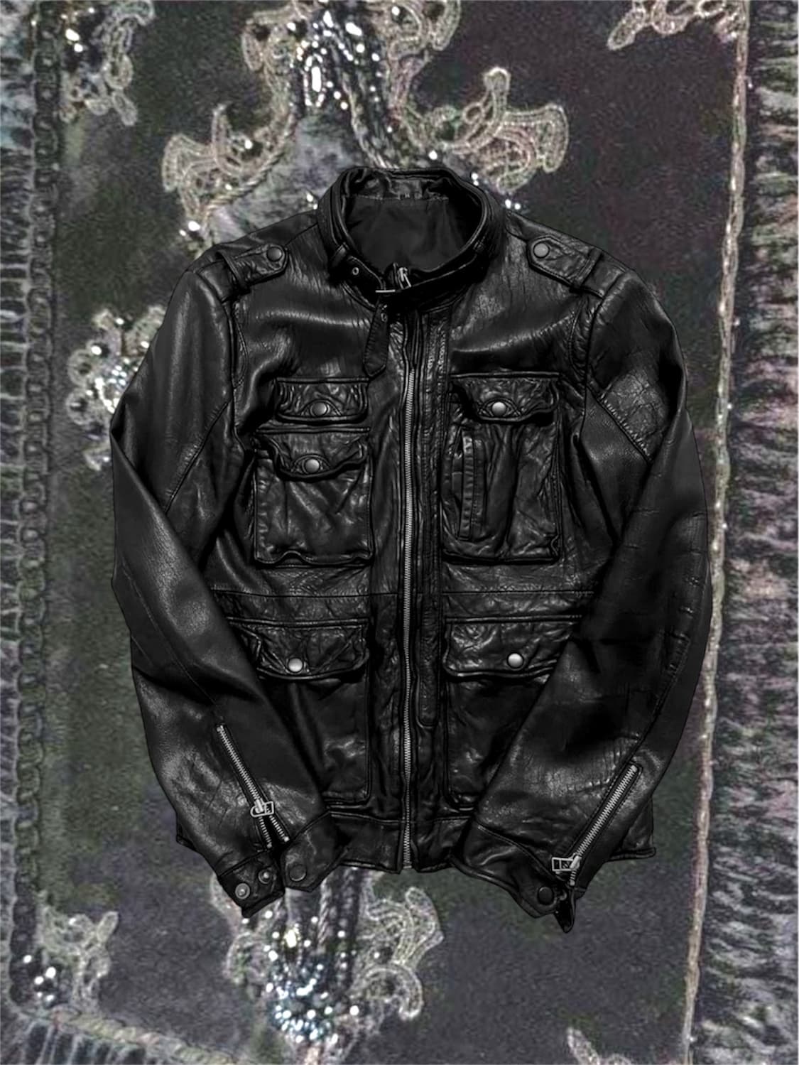 ITALY Sheepskin Belted Leather Jacket 상품이미지1