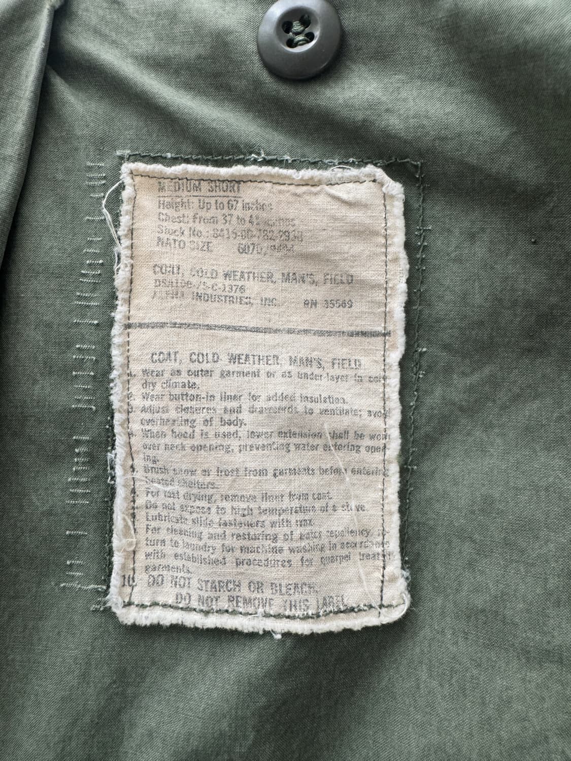 미군 오리지널 M65 필드자켓 상품이미지4