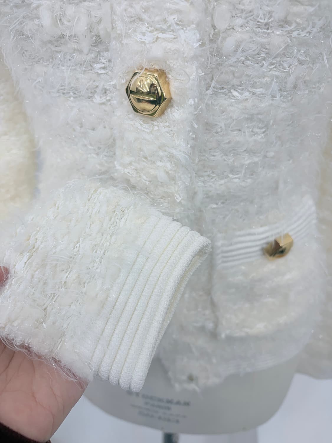 [박민영착용]발망 싱글 골드버튼 트위드 자켓34 상품이미지5