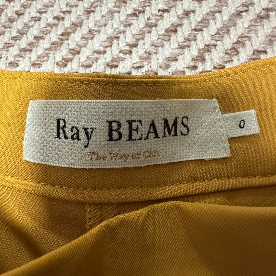 RAY BEAMS wide pants yellow 상품이미지3
