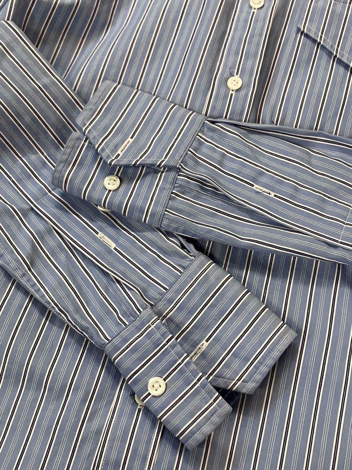 폴로 랄프로렌 스트라이프 스키니핏 코튼 셔츠 스카이블루 #csz4101 상품이미지7