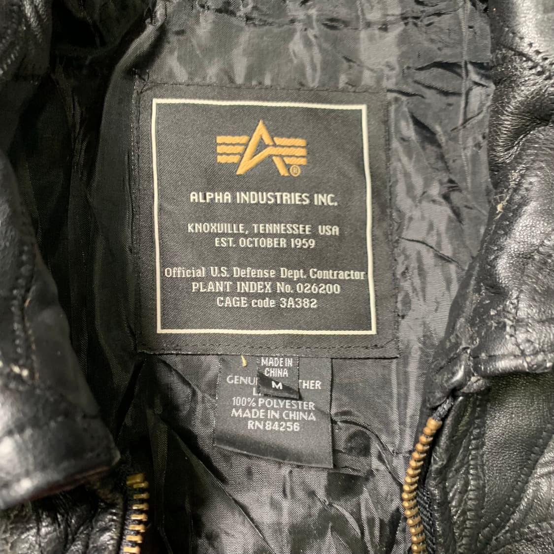 [M] 알파인더스트리 패치워크 가죽자켓 상품이미지7