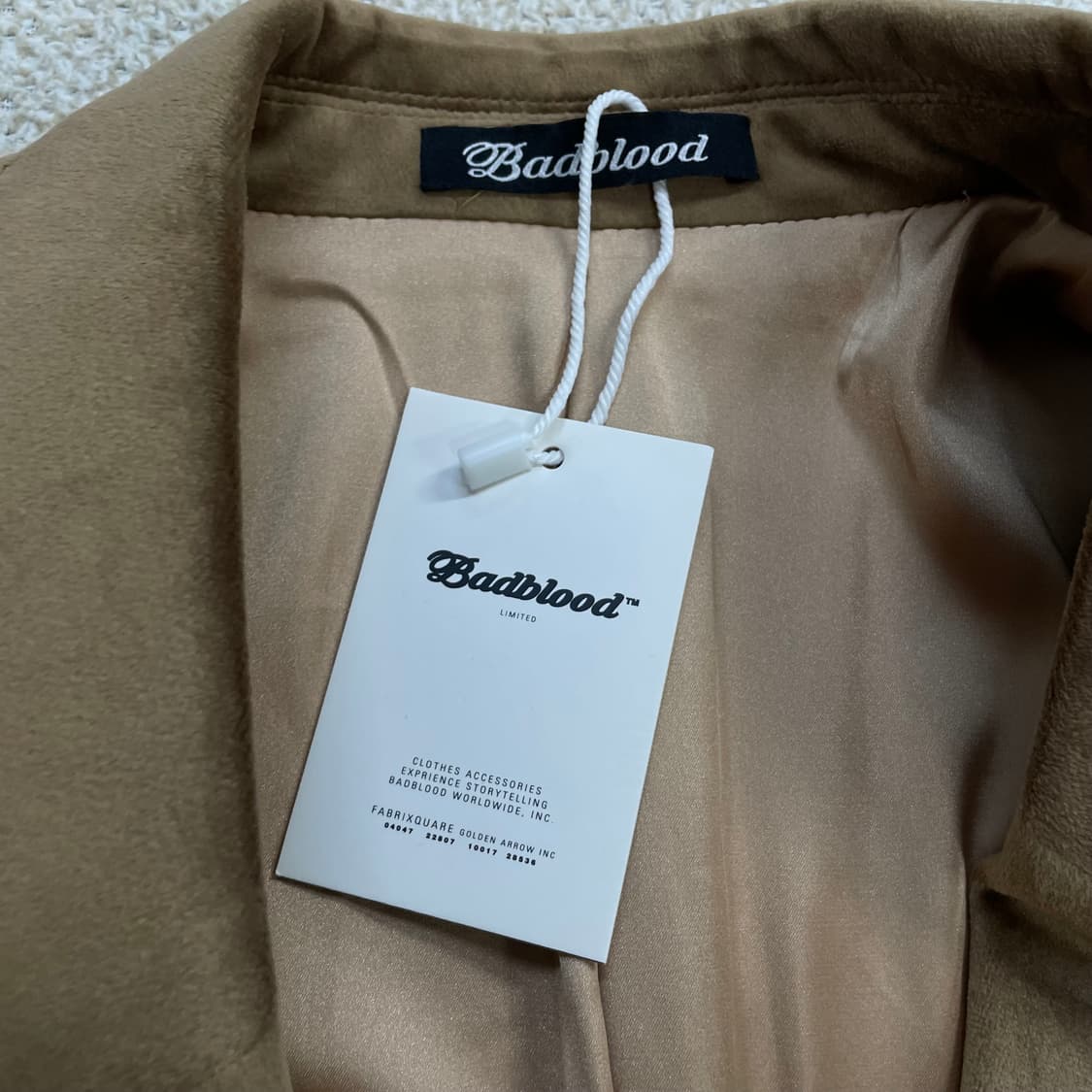 배드블러드 프뢰르 로고 오버핏 실크 벨벳 블레이저 자켓 상품이미지4