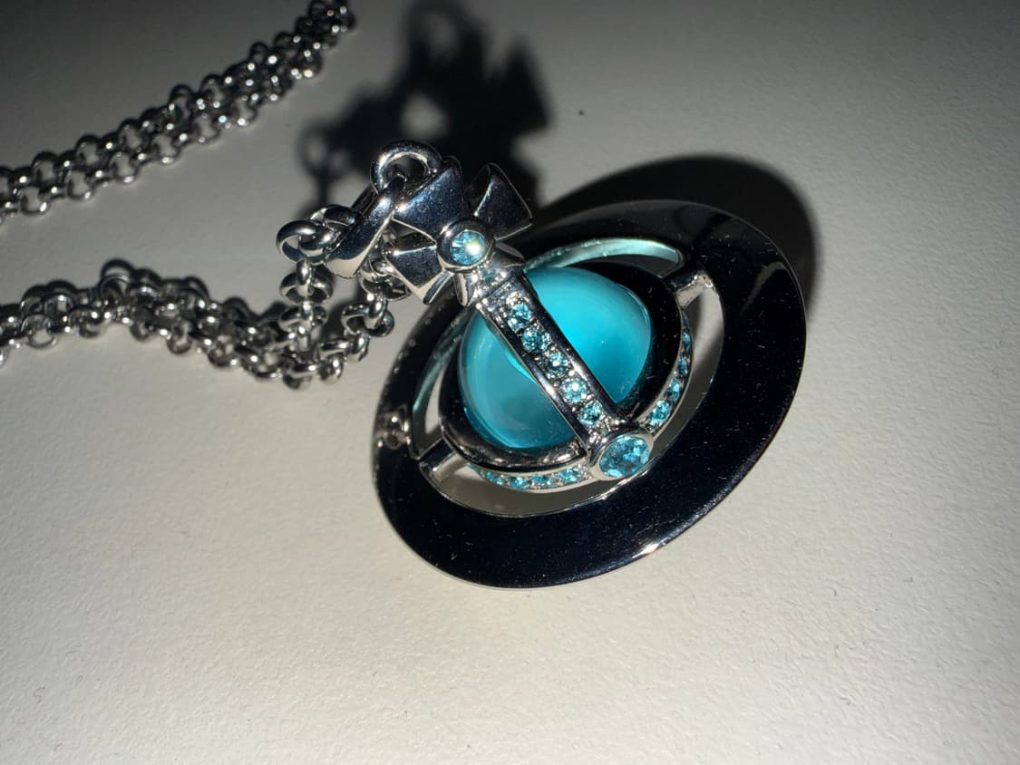 비비안웨스트우드 스카이 블루 오브 orb 펜던트 정품 목걸이 풀박스 상품이미지4