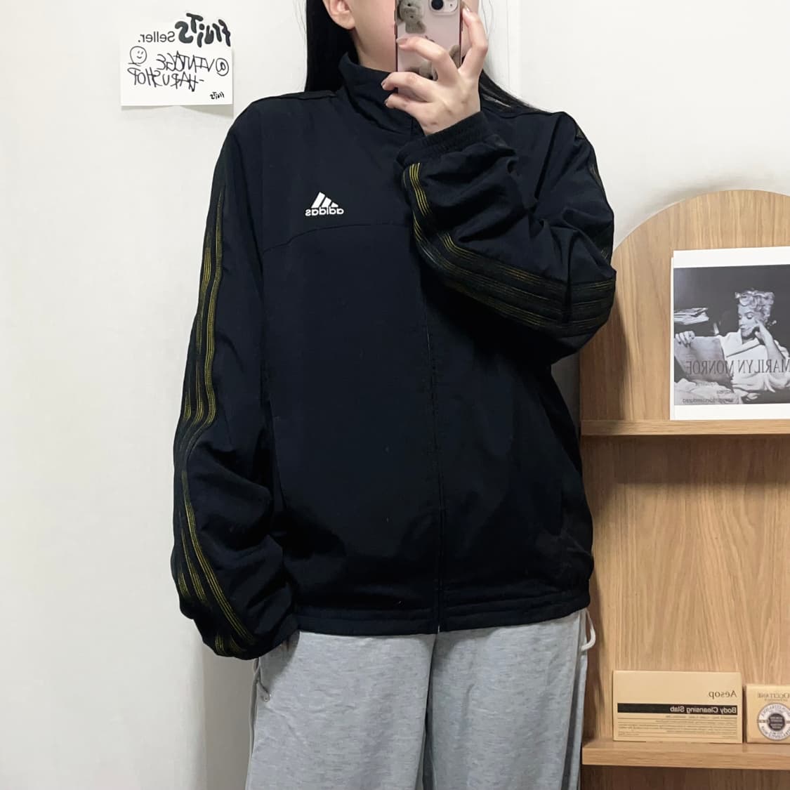 [정품] 아디다스 블랙 삼선 사이드라인 바막 [ 105 ] 상품이미지2