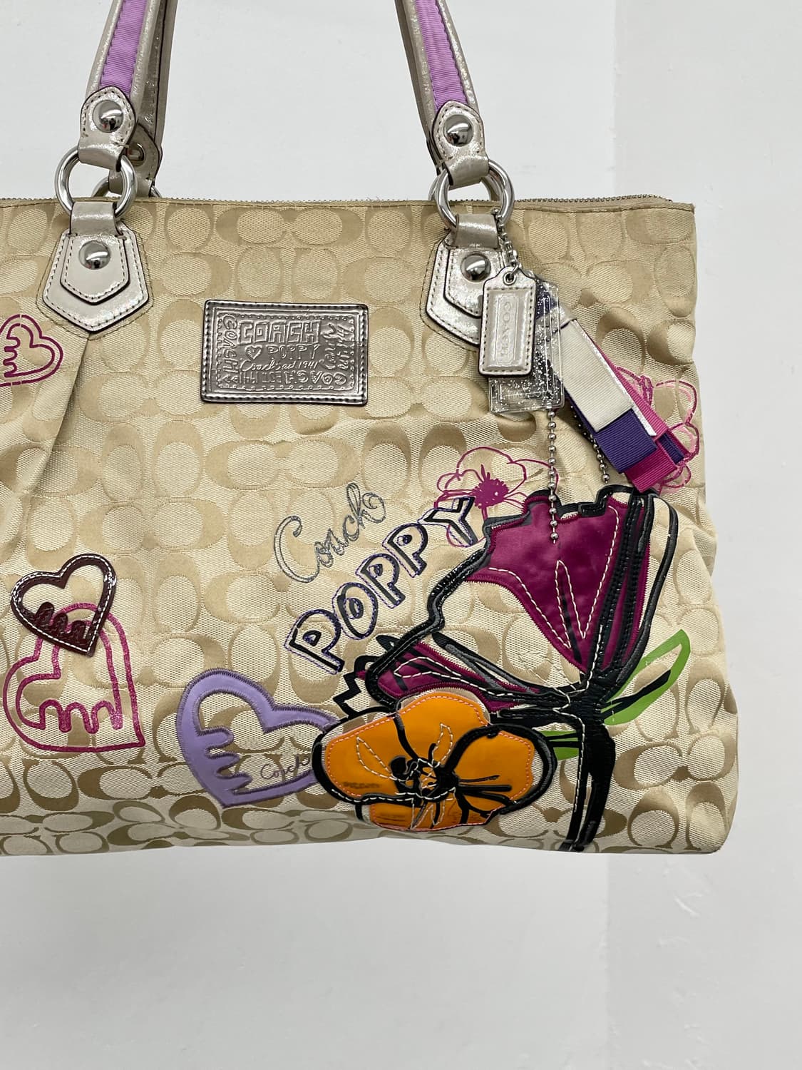 코치 자카드 자수 키링 쇼퍼백 상품이미지6