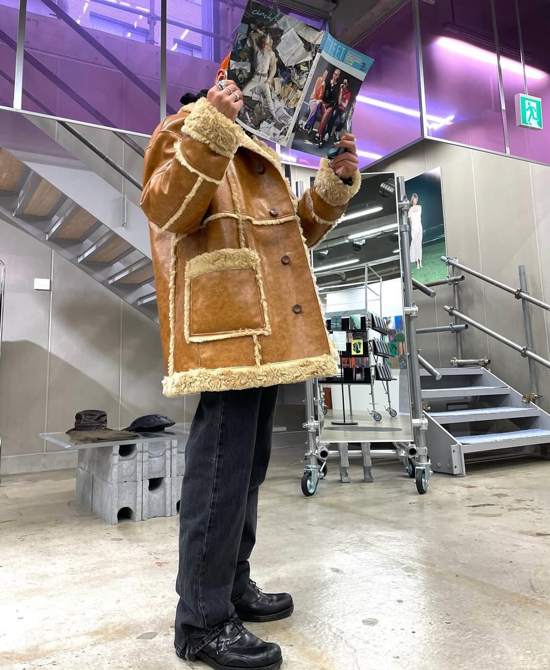 PERVERZE Re-PET Riversible 퍼버즈 무스탕 코트 상품이미지7