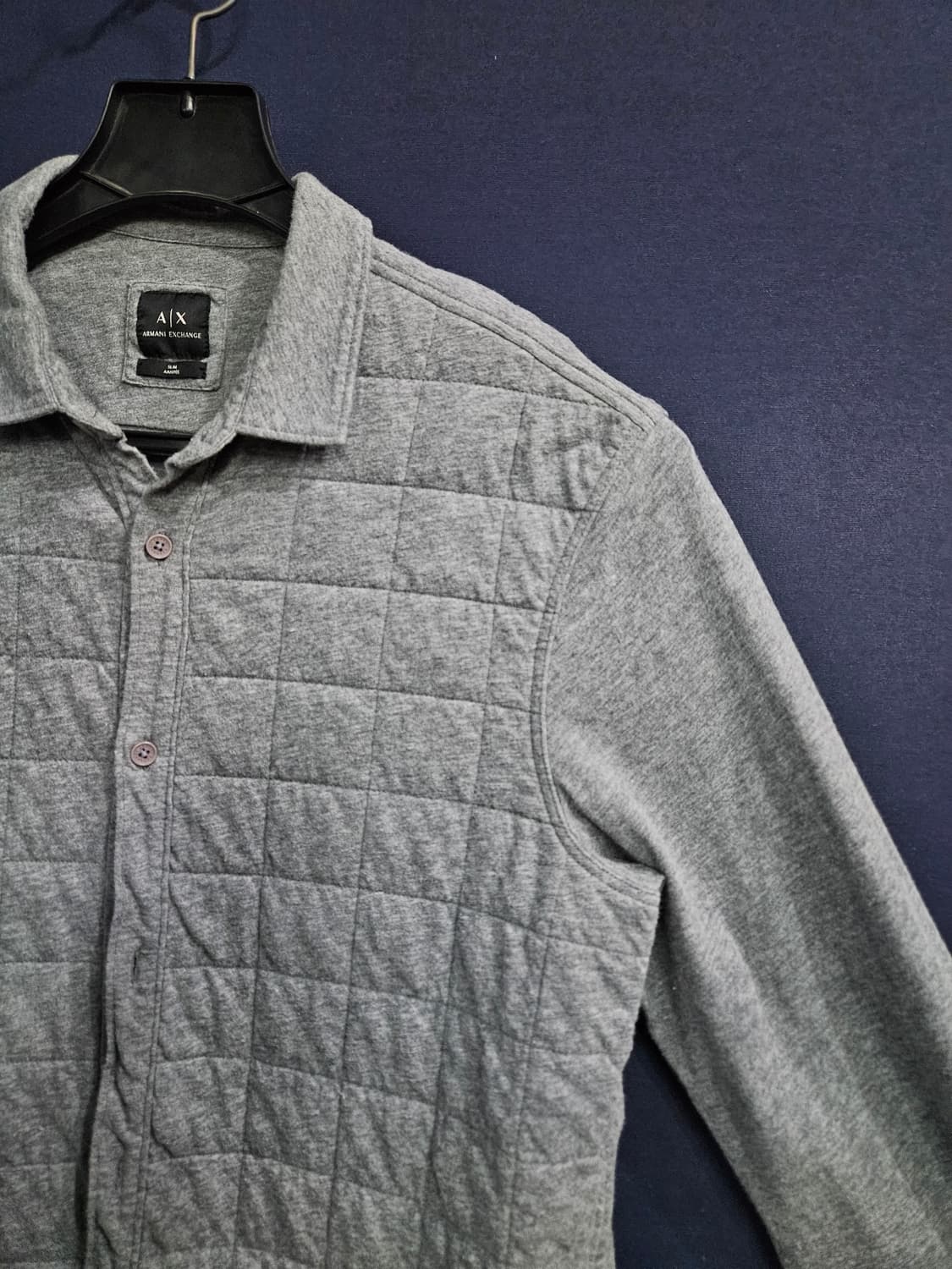 아르마니 익스체인지 그레이 남성 슬림핏 95~100 긴팔셔츠  상품이미지4