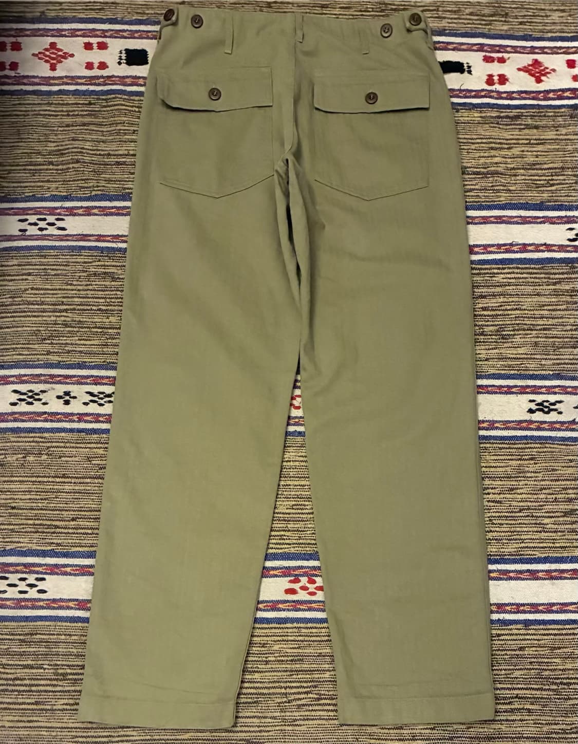 (S)반츠 HBT 헤링본 트윌 퍼티그팬츠 원워시 올리브 상품이미지4