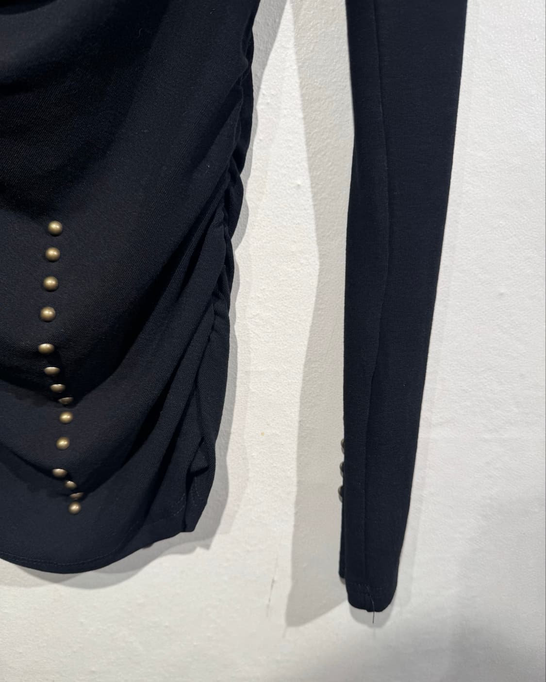 Studded black drape one pice  상품이미지3