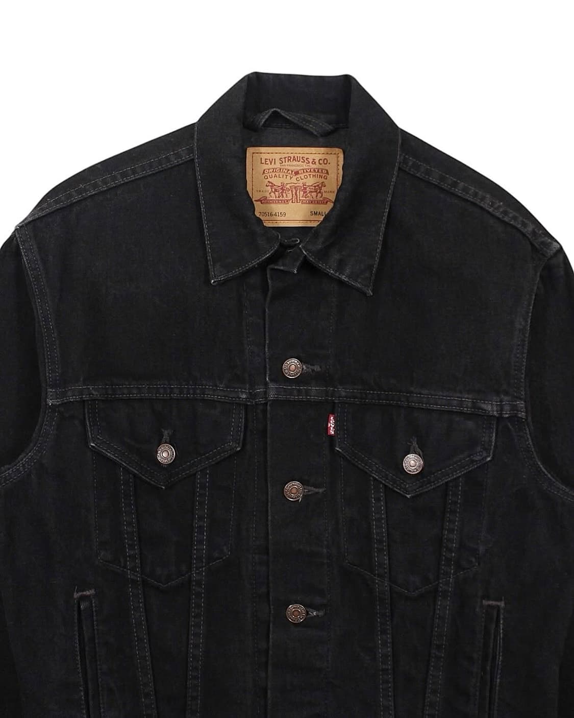 1997 USA 리바이스 70516-4159 블랙 데님 자켓 빈티지 미제 상품이미지4