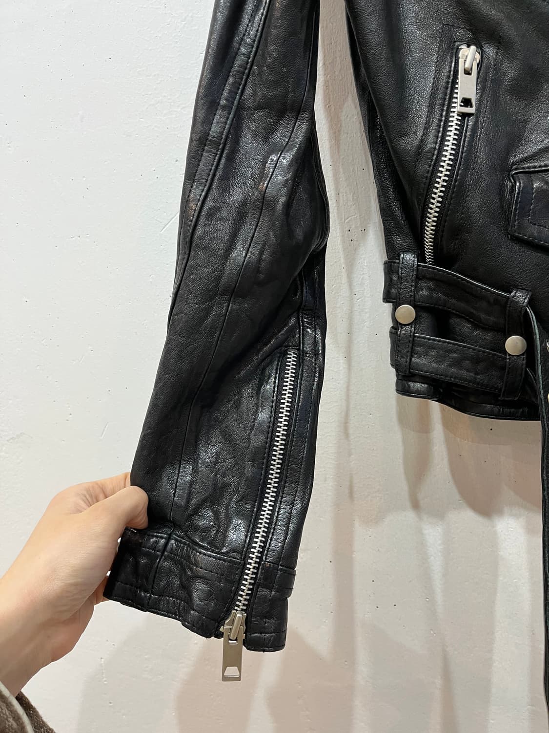 양가죽 라이더 바이커 자켓 우먼즈  상품이미지3