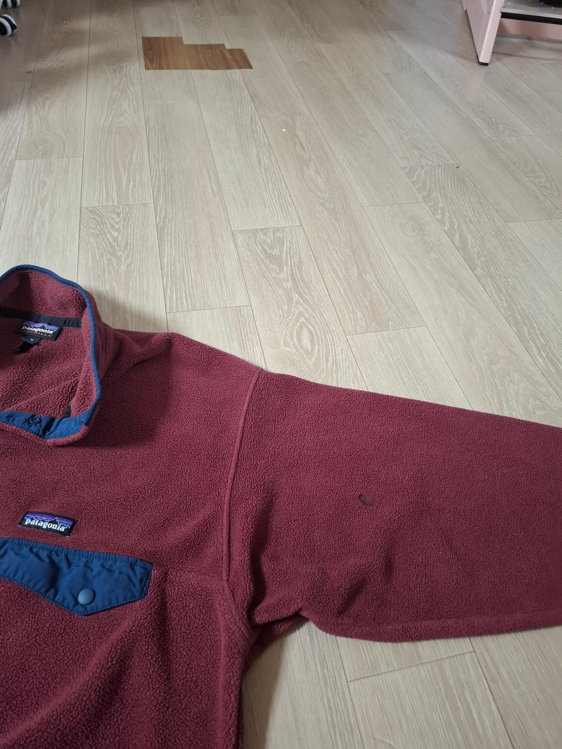 XL 파타고니아 신칠라 플리스 풀오버 버건디 상품이미지10