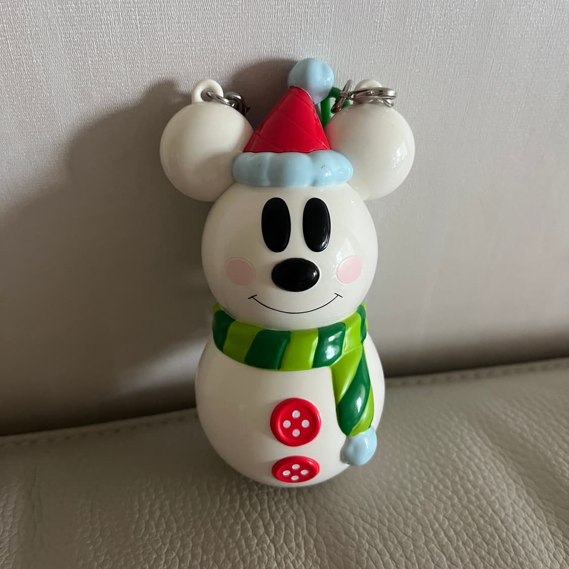 도쿄디즈니리조트 크리스마스 한정판 미키마우스 눈사람 캔디통 오너먼트 참 상품이미지1