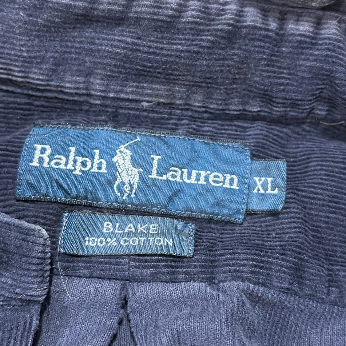 [정품] 폴로 네이비 / 그린포니 골덴 셔츠 [ XL ] 상품이미지4