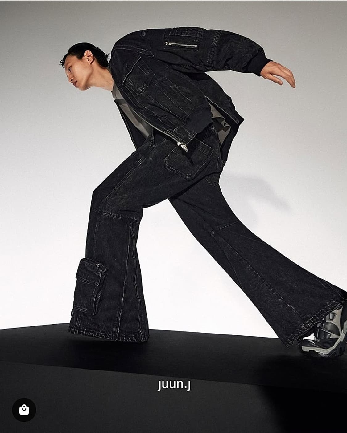 준지 139만 흑청 데님 마원 봄버 MA-1 상품이미지5