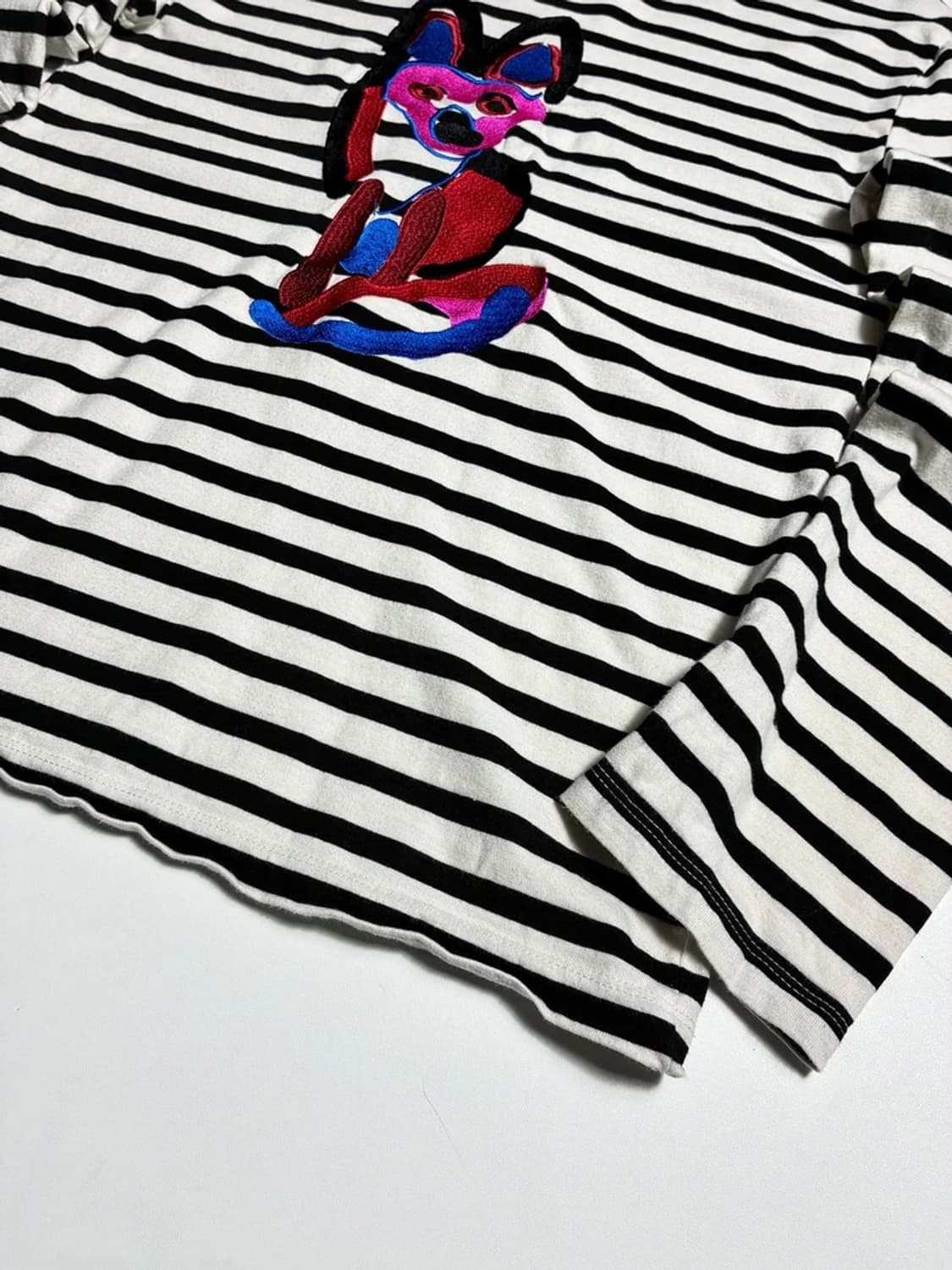 메종키츠네 아씨드 폭스 스트라이프 롱 슬리브 R2300 상품이미지3