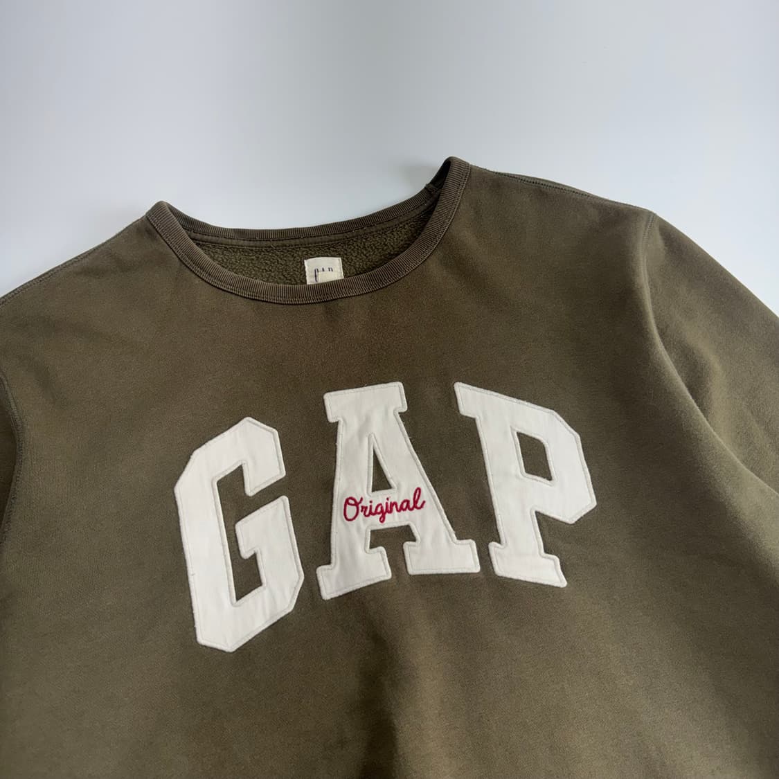 Gap 갭 아이보리 로고 카키 맨투맨 상품이미지4