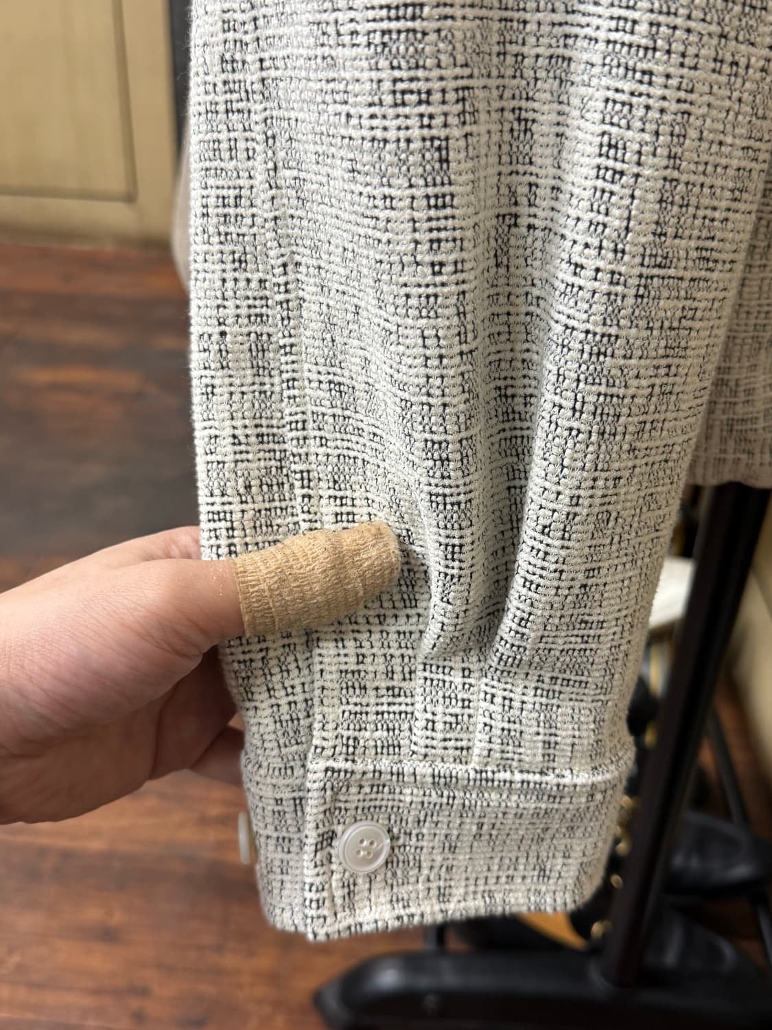 [105] 타임옴므 25ss 트위드 부클 집업 자켓 상품이미지4