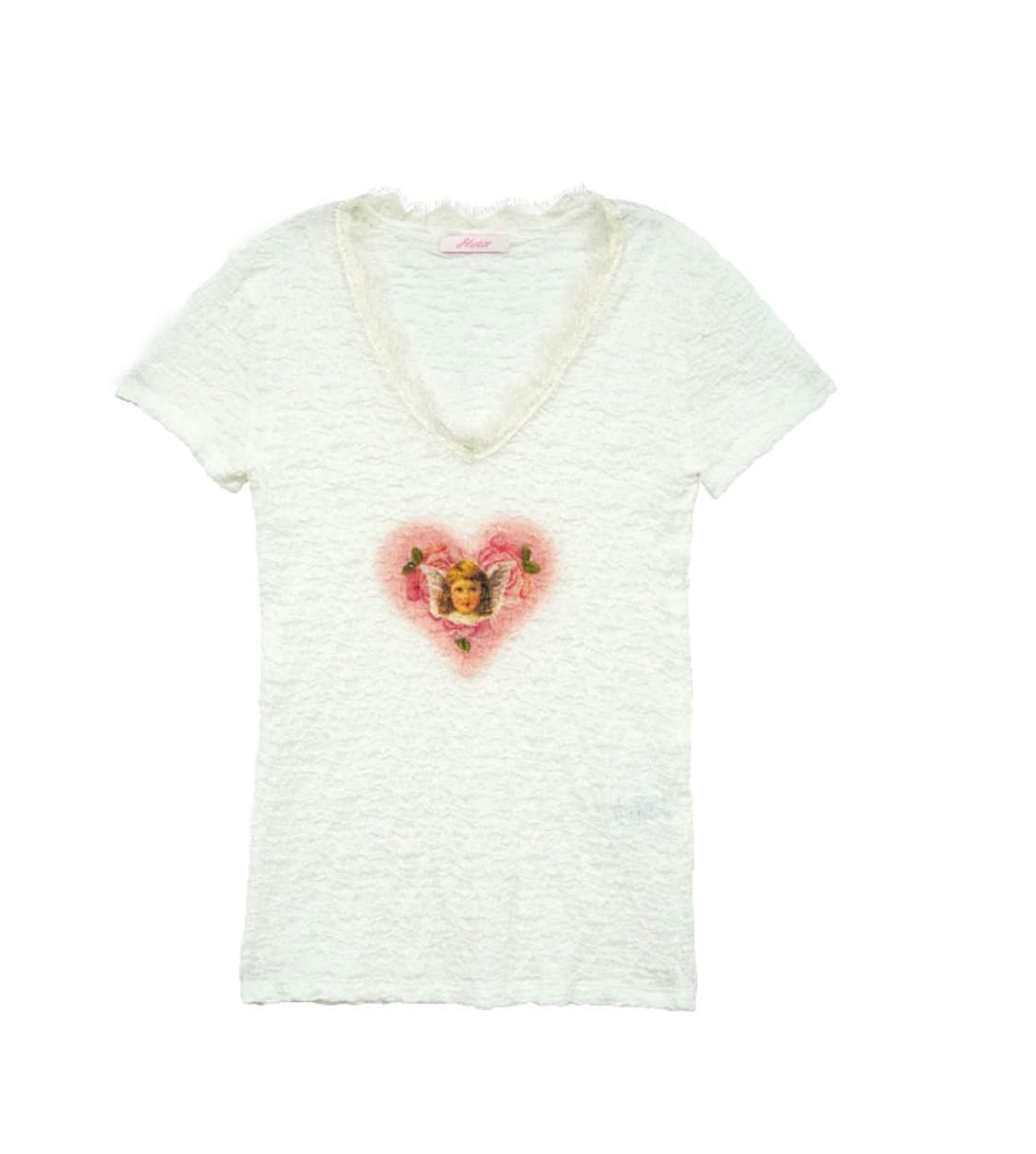 hetit Rose Heart Angel T-shirt 상품이미지1