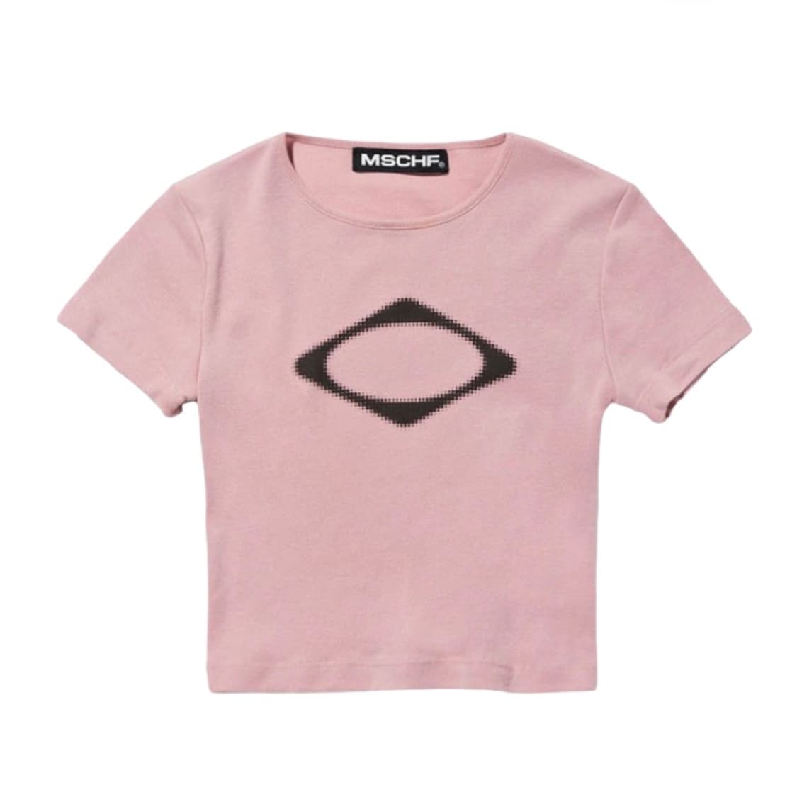 미스치프 롬버스 블러 반팔 티셔츠 미니 더스티 핑크 S 상품이미지1
