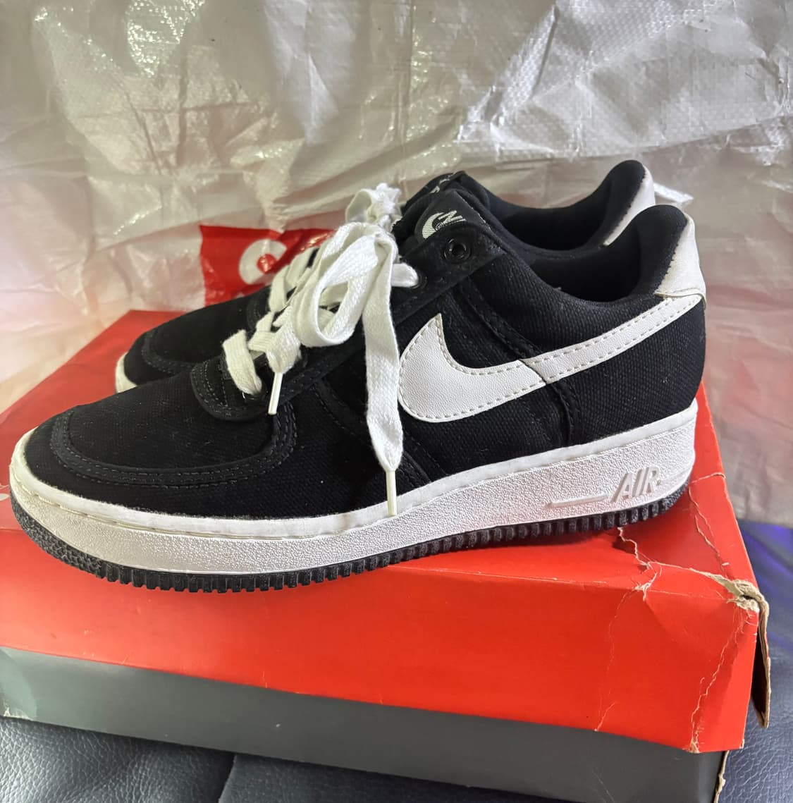 94년 나이키 에어포스 1 cvs 검/흰 상품이미지8