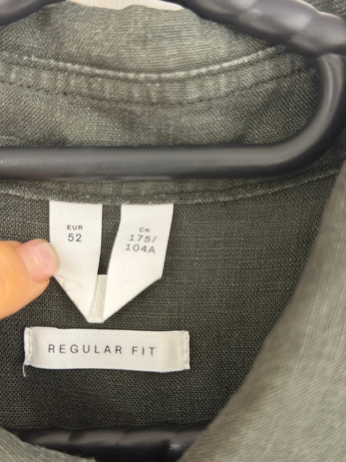 ARKET 아르켓 남성 린넨셔츠 카키 L 상품이미지3