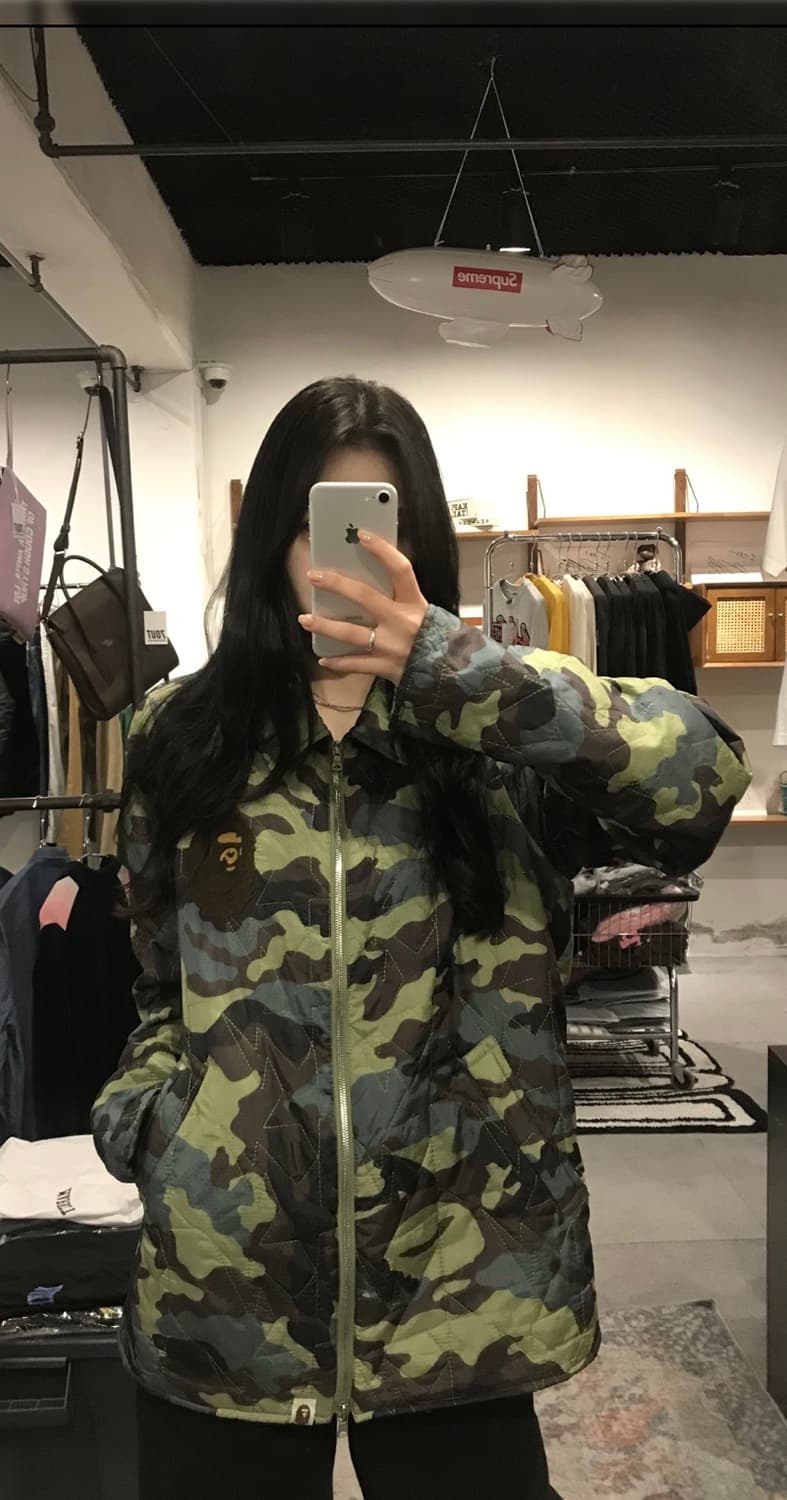 베이프 카모 경량패딩 상품이미지2
