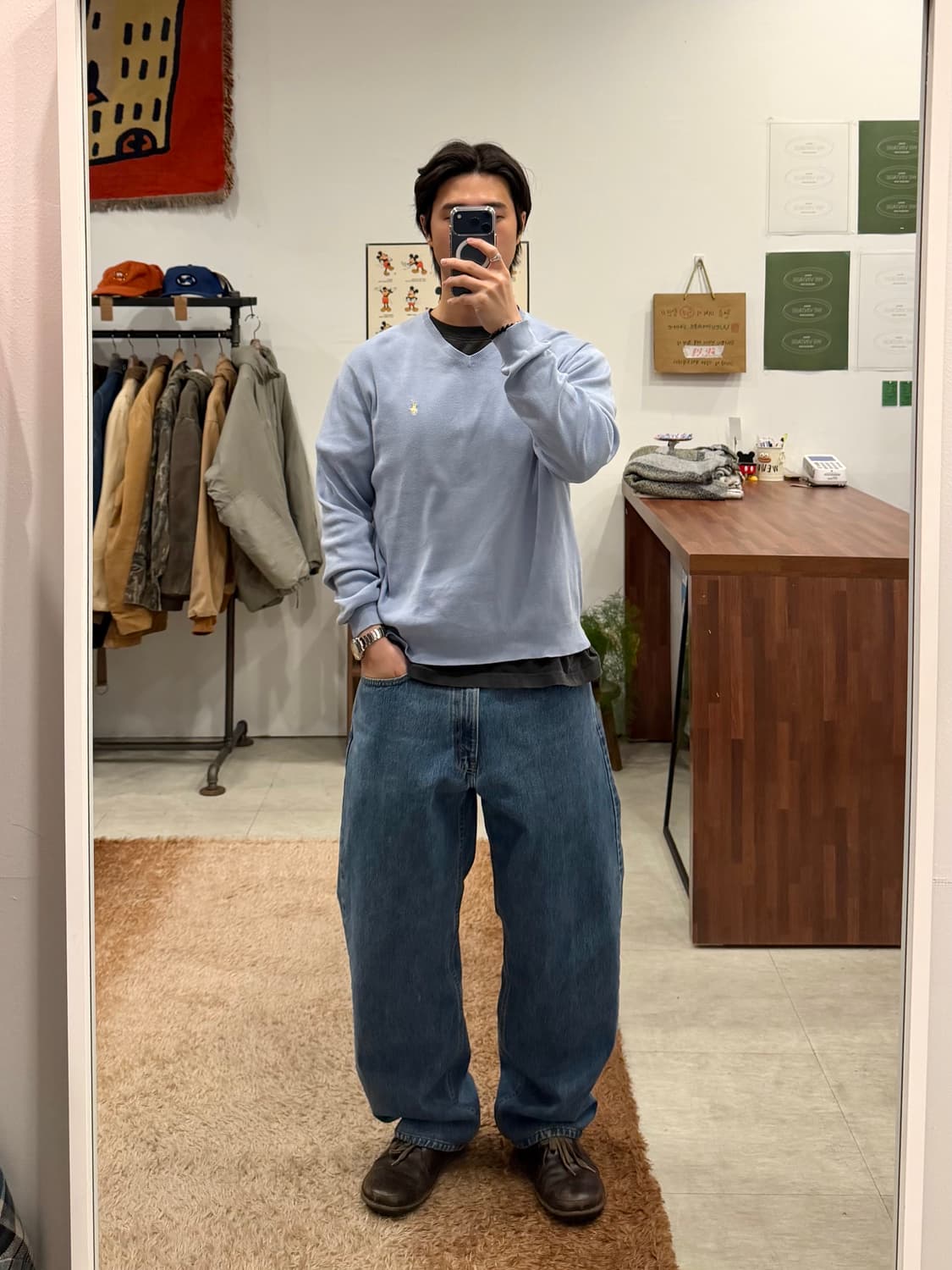 Polo ralph lauren 폴로 랄프로렌 피마코튼 브이넥 니트 상품이미지2