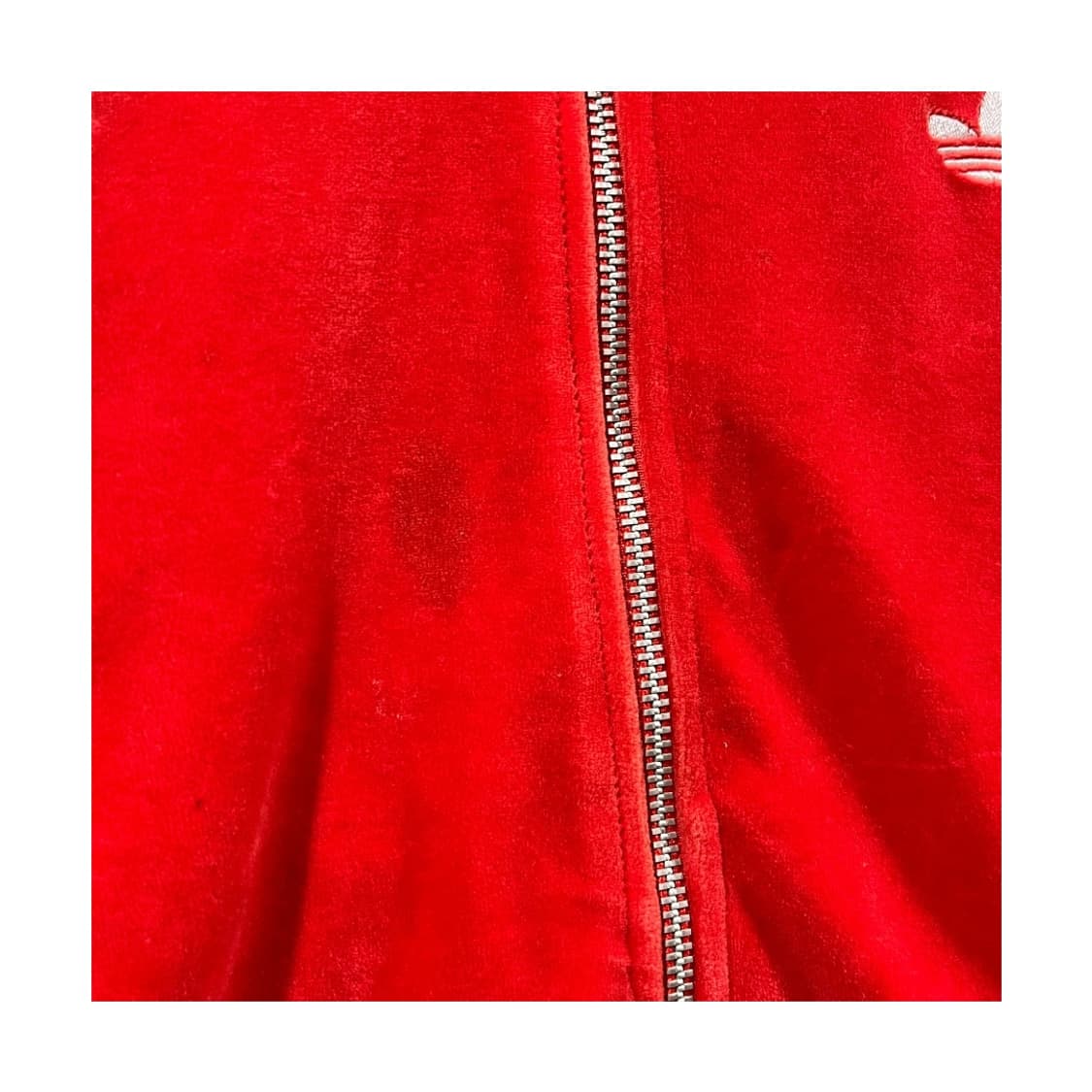 [Adidas] 00s 아디다스 벨벳 트레포일 로고 집업자켓 상품이미지6