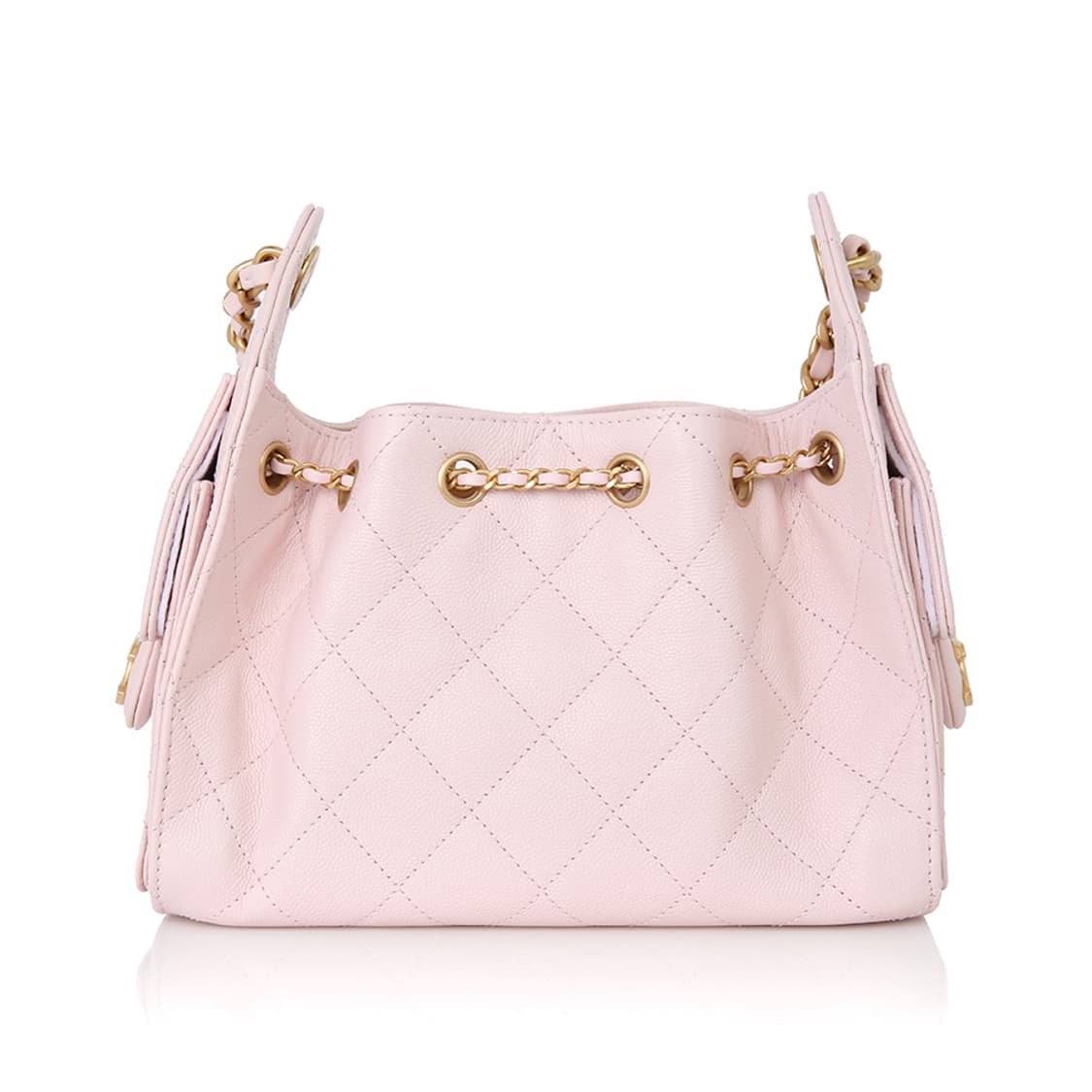 샤넬 25백 미니 캐비어 핑크 금장 체인숄더백 AS5631 상품이미지4