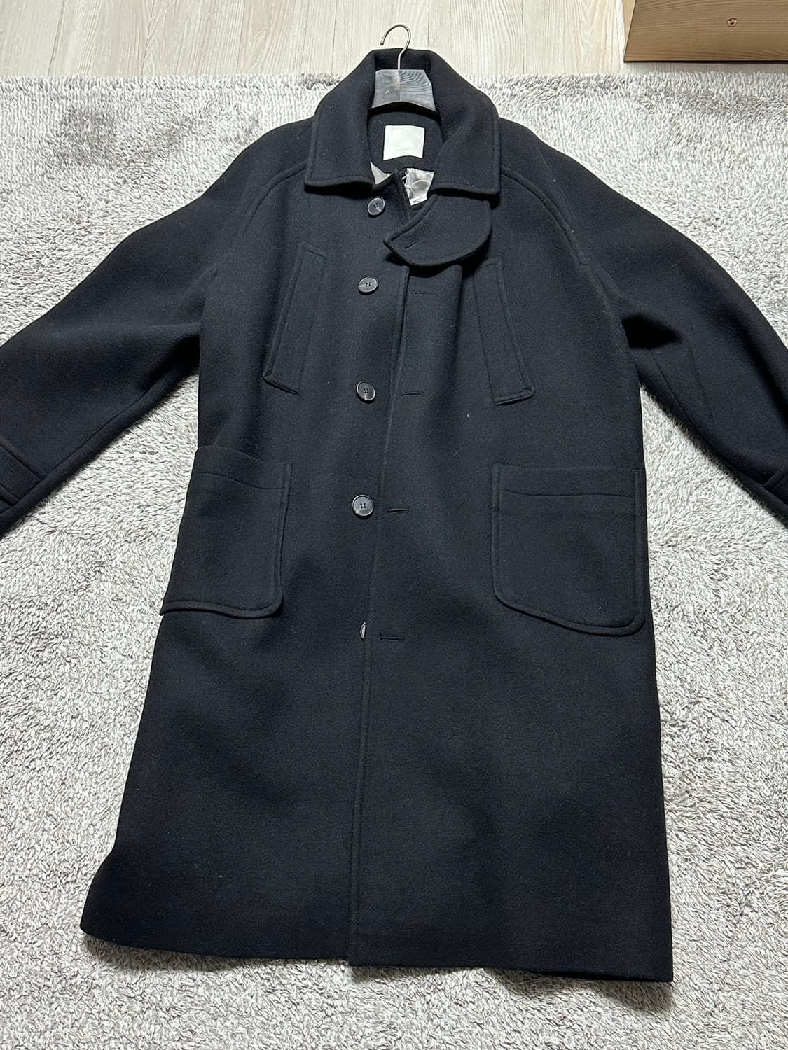 언더마이카 리전02 발마칸 울 코트 블랙 상품이미지3