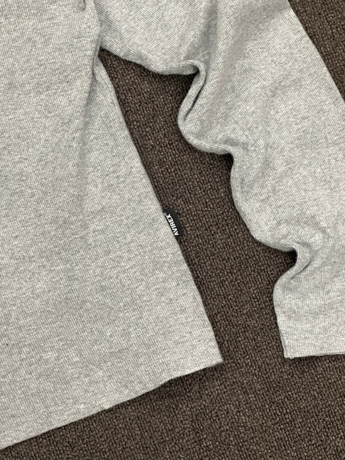 L)AVIREX vintage v넥 그레이 골지 롱슬리브 상품이미지8